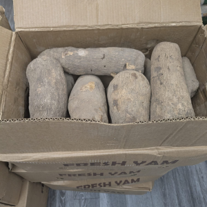 Half box of fresh yam